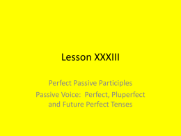 Lesson XXXIII
