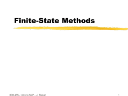 Lecture 16: Finite-State Introduction