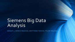 Siemens Big Data Analysis
