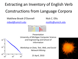 Towards an Inventory of English Verb Constructions
