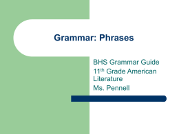 Phrases - BHSPennell