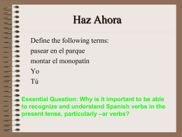 -AR Verbs