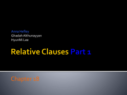 Relative Clauses - eesl542dwinter2012