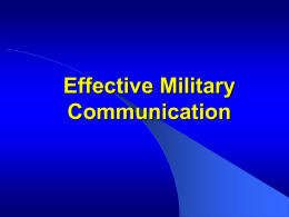 How to Conduct a Military Briefing