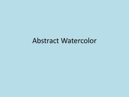 Abstract Watercolor - Gauger`s Studio and Ap Art