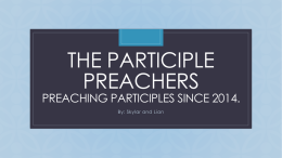 The Participle Preachers-student