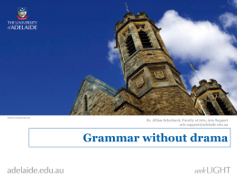 Grammar Without the Drama - Faculty of Arts