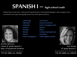 Spanish 1 (high school credit)