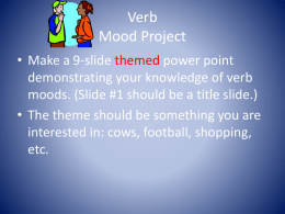 Verb verbs Mood Project