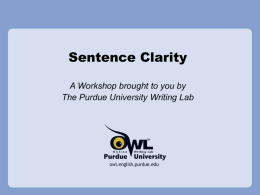 Sentence Clarity File - Northwest ISD Moodle