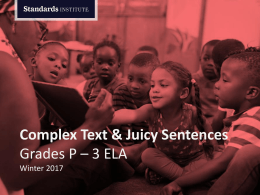 Presentation: Working with Complex Texts