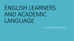 Academic Language