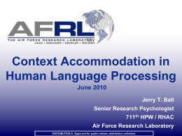 Context Accommodation in Human Language
