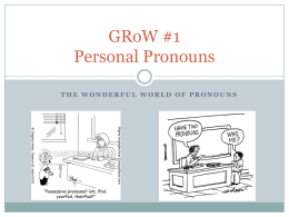 possessive pronoun.