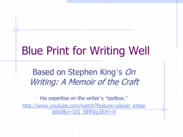 Blue Print for Writing Well