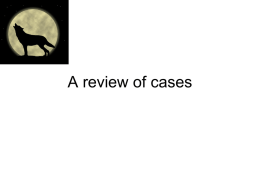 A review of cases - classicalcivilisationinkent