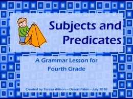 complete subject and complete predicate powerpoint