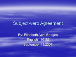 Subject-verb Agreement Power Point(EAB).