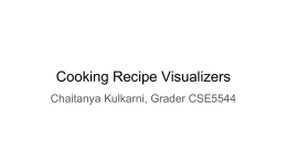 Cooking Recipe Visualizers