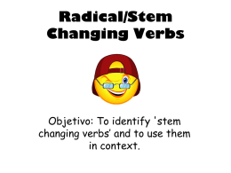 Radical Changing Verbs