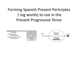 Forming Spanish Present Participles (