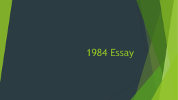 1984 Essay - TeacherWeb