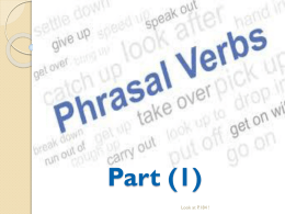 Inseparable Phrasal Verbs