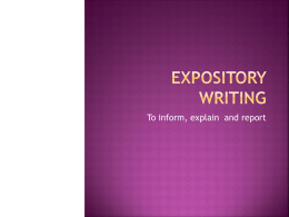 Expository writing
