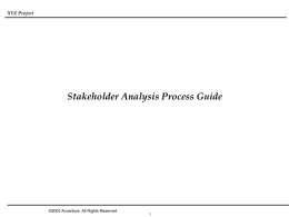 Stakeholder Analysis Process Guide XYZ Project ©2003 Accenture. All Rights Reserved. 1