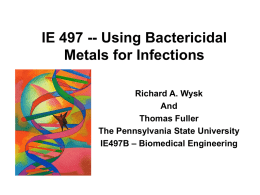 Bactericidal Metals - Penn State Engineering