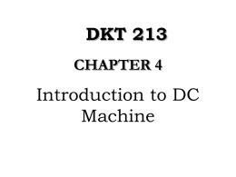 Chapter 4: Introduction to DC Machine