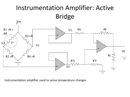 Instrumentation Amplifier: Active Bridge