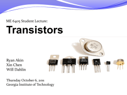 Transistors - Georgia Institute of Technology