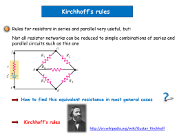 Kirchhoff`s rules