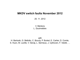 MKDV switch faults November 2012