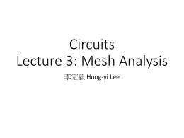 Circuits Lecture 8: Node Analysis (2)
