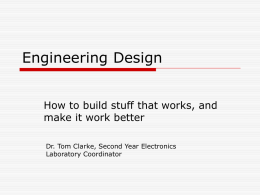 Introductory Lecture on Electronic Design