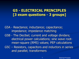 Electrical Principals (3 exam questions)