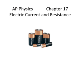 Electric Current & Resistance