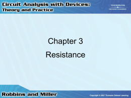 Chapter 3: Resistance