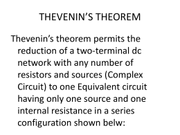 THEVENIN’S THEOREM