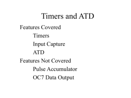 Timers and ATD - Rochester Institute of Technology