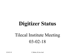 Digitizer Status