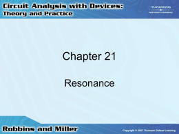 Chapter 21: Resonance