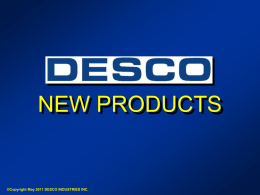 DESCO Introduces - Desco Industries Inc