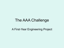 The AAA Challenge