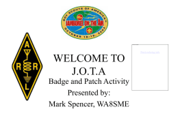 WELCOME TO J.O.T.A - American Radio Relay League | ARRL
