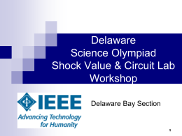 Science Olympiad Shock Value & Circuit Lab Workshop