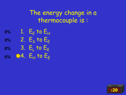 The energy change in a thermocouple is