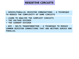Series/Parallel Resistor Reduction